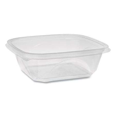 Pactiv 32 oz Recycled Pet Square Base Salad Container, Clear PCTSAC0732